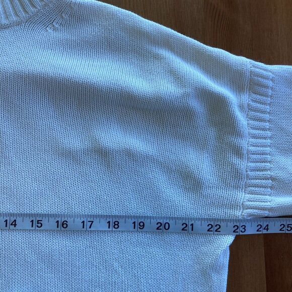 J. Crew Sweater Women's Sm Cotton Cashmere Blend Pocket Mockneck White Preppy - Picture 13 of 14